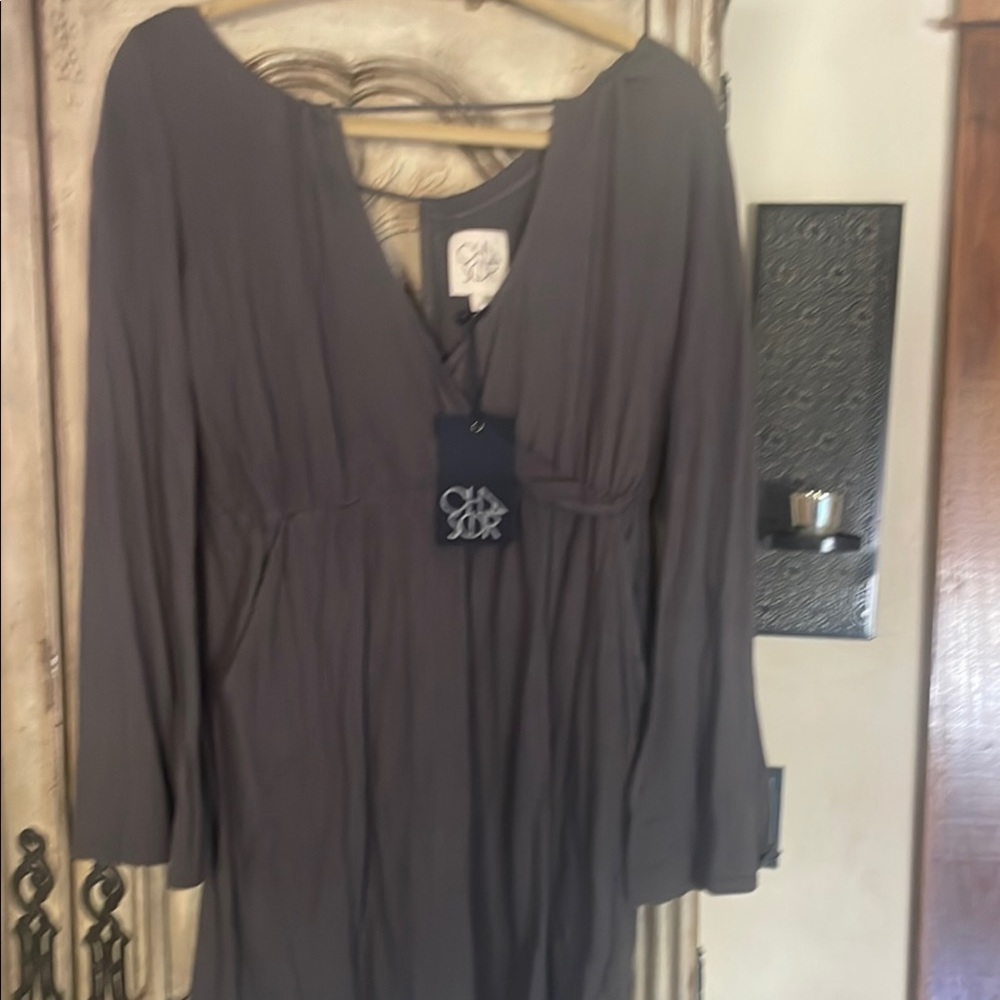 Gray Long Sleeve Dress